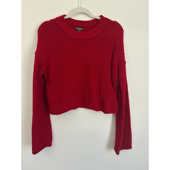Wild Fable Women's Crewneck Boxy Pullover Sweater - Red Small - Picture 3 of 7